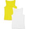 image:imageAmazon Essentials Womens Slim Fit Square Neck Tank TopWhite  Lemon Yellow
