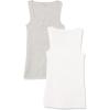 image:imageAmazon Essentials Womens Slim Fit Square Neck Tank TopWhiteLight Grey Heather