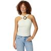 image:imageAmazon Essentials Womens SlimFit Ribbed Halter Top with Resin DetailCream