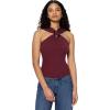 image:imageAmazon Essentials Womens SlimFit Ribbed Halter Top with Resin DetailDark Burgundy