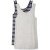 Light Grey Heather/Navy White Stripe