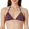 image:imageAmazon Essentials Womens Triangle Bikini TopBrick Red Lilac Leopard