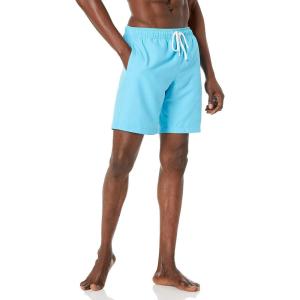image:imageAmazon Essentials Mens 9 Swim Trunks with Mesh Lining Pockets Drawstring ClosureAqua Blue