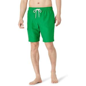 image:imageAmazon Essentials Mens 9 Swim Trunks with Mesh Lining Pockets Drawstring ClosureDark Green