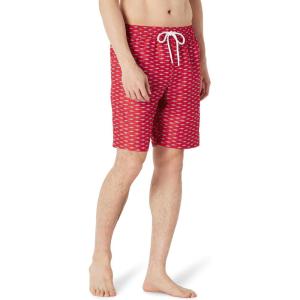 image:imageAmazon Essentials Mens 9 Swim Trunks with Mesh Lining Pockets Drawstring ClosureLilac Red Crocodiles