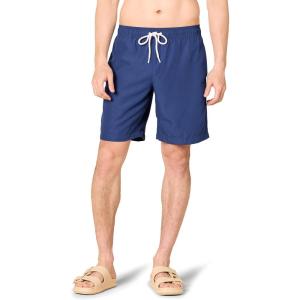 image:imageAmazon Essentials Mens 9 Swim Trunks with Mesh Lining Pockets Drawstring ClosureNavy