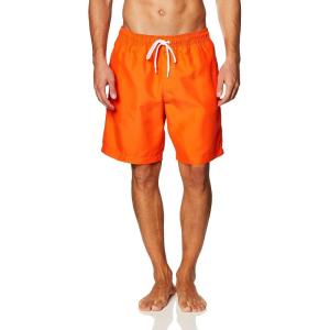 image:imageAmazon Essentials Mens 9 Swim Trunks with Mesh Lining Pockets Drawstring ClosureOrange