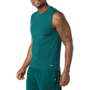 image:imageAmazon Essentials Mens Athletic Base Layer Workout Sports Tank TopsDark Green