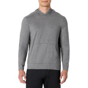 image:imageAmazon Essentials Mens Athletic Soft Performance Lightweight Gym Workout Hoodie SweatshirtSpace Dye Grey