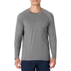 image:imageAmazon Essentials Mens Athletic Soft Performance Lightweight Long Sleeve Gym Workout ShirtSpace Dye Grey