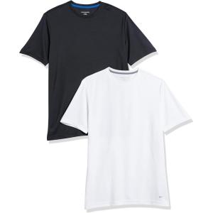 image:imageAmazon Essentials Mens Moisture Wicking Breathable Active Performance Tech Gym TShirts Pack of 2BlackWhite