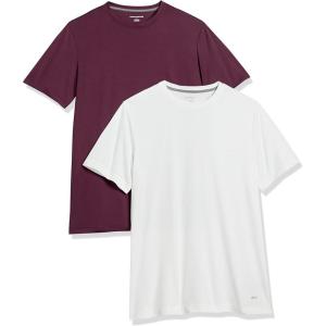 image:imageAmazon Essentials Mens Moisture Wicking Breathable Active Performance Tech Gym TShirts Pack of 2BurgundyWhite