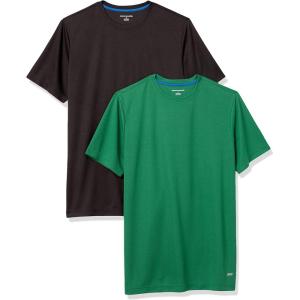 image:imageAmazon Essentials Mens Moisture Wicking Breathable Active Performance Tech Gym TShirts Pack of 2GreenBlack