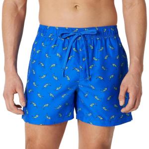 image:imageAmazon Essentials Mens Swim Trunks with Mesh Lining Pockets Drawstring ClosureBright Blue Swordfish