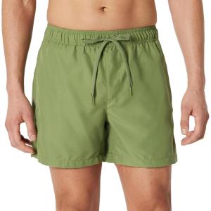 image:imageAmazon Essentials Mens Swim Trunks with Mesh Lining Pockets Drawstring ClosureOlive
