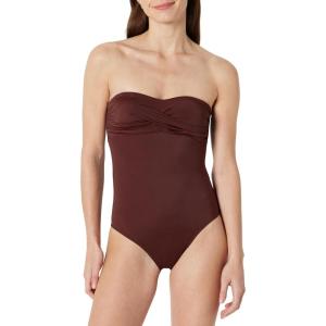 image:imageAmazon Essentials Womens Bandeau One Piece SwimsuitDeep Brown