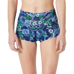 image:imageAmazon Essentials Womens Boy Short Swim Bikini Bottom with Full CoverageDeep Blue Paisley