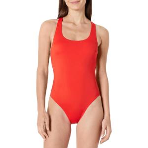 image:imageAmazon Essentials Womens CrissCross Back OnePiece SwimsuitBright Poppy Red