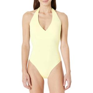 image:imageAmazon Essentials Womens Halter One Piece SwimsuitLight Yellow
