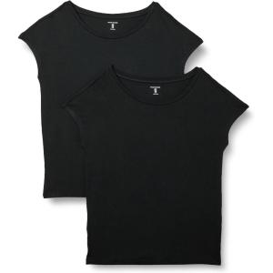 image:imageAmazon Essentials Womens Jersey RegularFit ShortSleeve BoatNeck TShirtBlack