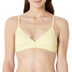 image:imageAmazon Essentials Womens LightSupport Triangle Bikini Swimsuit Top with Adjustable StrapsLight Yellow