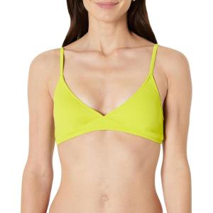 image:imageAmazon Essentials Womens LightSupport Triangle Bikini Swimsuit Top with Adjustable StrapsLime Green