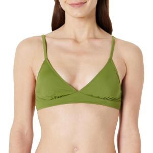 image:imageAmazon Essentials Womens LightSupport Triangle Bikini Swimsuit Top with Adjustable StrapsOlive