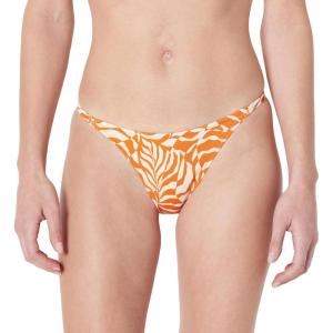image:imageAmazon Essentials Womens NoTie String Swim Bikini BottomRust Orange Abstract Palms