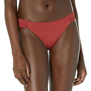image:imageAmazon Essentials Womens Ruched Full Coverage Bikini BottomBrick Red