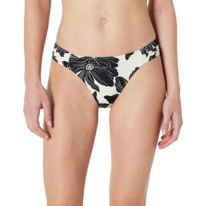 image:imageAmazon Essentials Womens Ruched Full Coverage Bikini BottomCream Black Floral