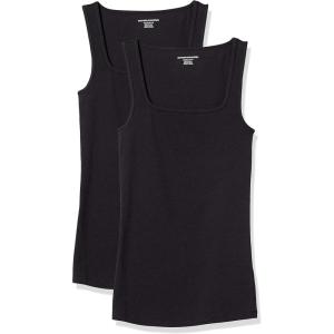 image:imageAmazon Essentials Womens Slim Fit Square Neck Tank TopBlackBlack