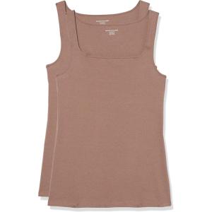 image:imageAmazon Essentials Womens Slim Fit Square Neck Tank TopDark Beige