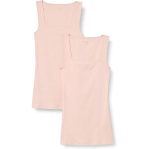 image:imageAmazon Essentials Womens Slim Fit Square Neck Tank TopLight BeigeLight Beige