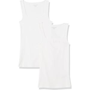 image:imageAmazon Essentials Womens Slim Fit Square Neck Tank TopWhite