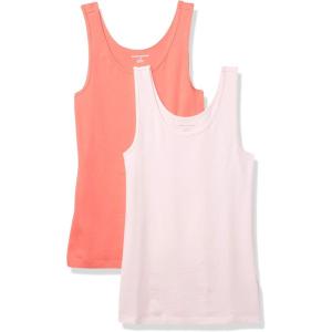 image:imageAmazon Essentials Womens SlimFit Scoop Neck Tank TopCoral PinkLight Pink