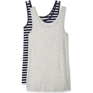 image:imageAmazon Essentials Womens SlimFit Scoop Neck Tank TopLight Grey HeatherNavy White Stripe