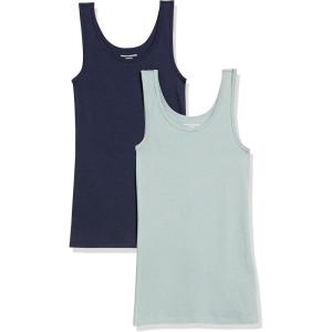 image:imageAmazon Essentials Womens SlimFit Scoop Neck Tank TopNavySage Green