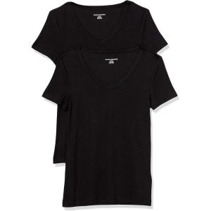 image:imageAmazon Essentials Womens SlimFit ShortSleeve VNeck TShirtBlackBlack