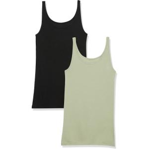 image:imageAmazon Essentials Womens SlimFit Thin Strap Tank TopBlackLight Sage Green