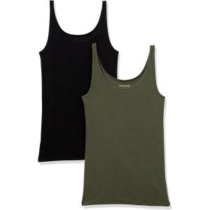 image:imageAmazon Essentials Womens SlimFit Thin Strap Tank TopBlackOlive