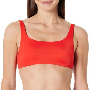 image:imageAmazon Essentials Womens Squareneck Swim Bikini TopBright Poppy Red