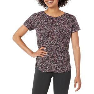 image:imageAmazon Essentials Womens Studio RelaxedFit Lightweight Crewneck TShirt Available in Plus SizeBlack Confetti Print