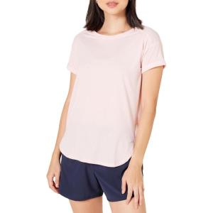 image:imageAmazon Essentials Womens Studio RelaxedFit Lightweight Crewneck TShirt Available in Plus SizeLight Pink