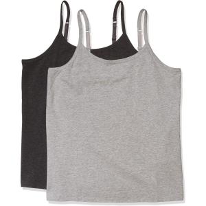 image:imageAmazon Essentials Womens Tank Top Camisole Pack Plus SizeCharcoal HeatherLight Grey Heather
