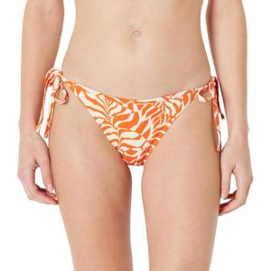 image:imageAmazon Essentials Womens Tie Side Bikini BottomRust Orange Abstract Palms