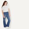 image:imageAmazon Essentials Girls High Stretch HighRise Flare JeansClassic Medium Wash