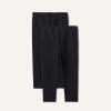 image:imageAmazon Essentials Girls and Toddlers Cotton Stretch LeggingsBlack
