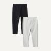 image:imageAmazon Essentials Girls and Toddlers Cotton Stretch LeggingsBlackHeather Grey