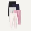 image:imageAmazon Essentials Girls and Toddlers Cotton Stretch LeggingsDark Multicolor