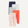 image:imageAmazon Essentials Girls and Toddlers Cotton Stretch LeggingsRed OrangeHeather GreyApples